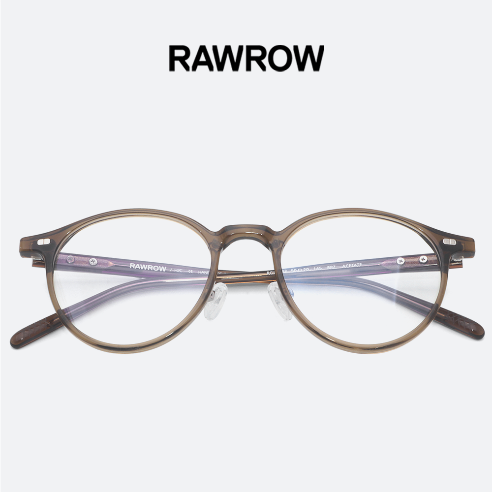 로우로우 안경 R EYE 483 BROWN 여자 남자 라운드 브라운 가벼운 뿔테 이미지 8