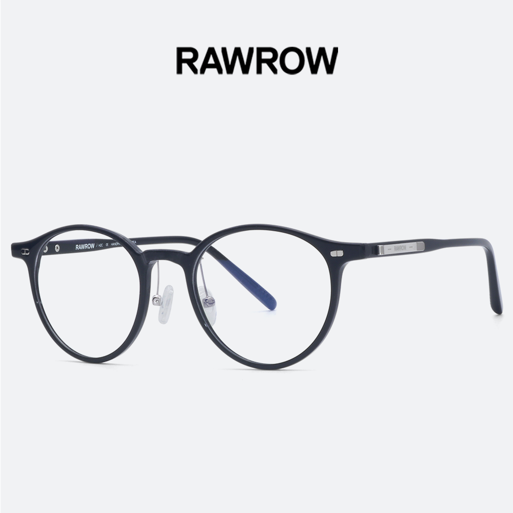 로우로우 안경 R EYE 483 BLACK 여자 남자 라운드 가벼운 검정 뿔테 이미지 6