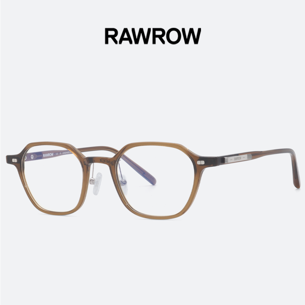 로우로우 안경 R EYE 485 BROWN 여자 남자 폴리곤 뿔테 이미지 6