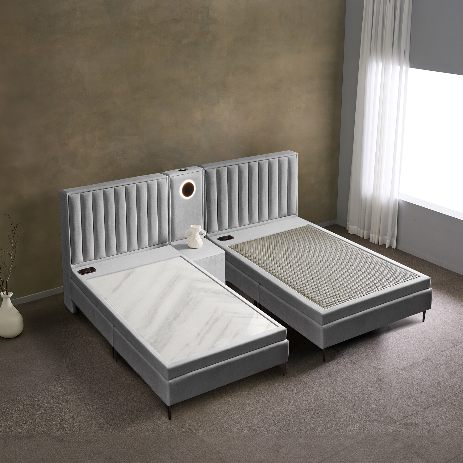 가보건강침대 황토 밀양흙침대 세라믹볼 돌침대 호텔식 슈퍼싱글 트윈 SS레오네SE(패널세트별도)