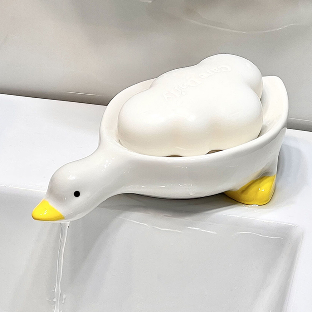 물빠짐 오리 세라믹 비누받침대 비누 거치대 홀더
