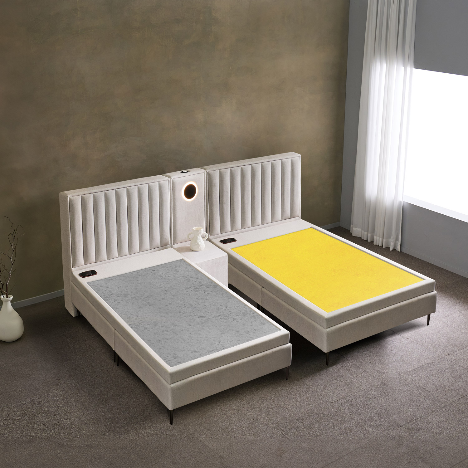 가보건강침대 황토 밀양흙침대 세라믹볼 돌침대 호텔식 슈퍼싱글 트윈 SS레오네SE(패널세트별도)