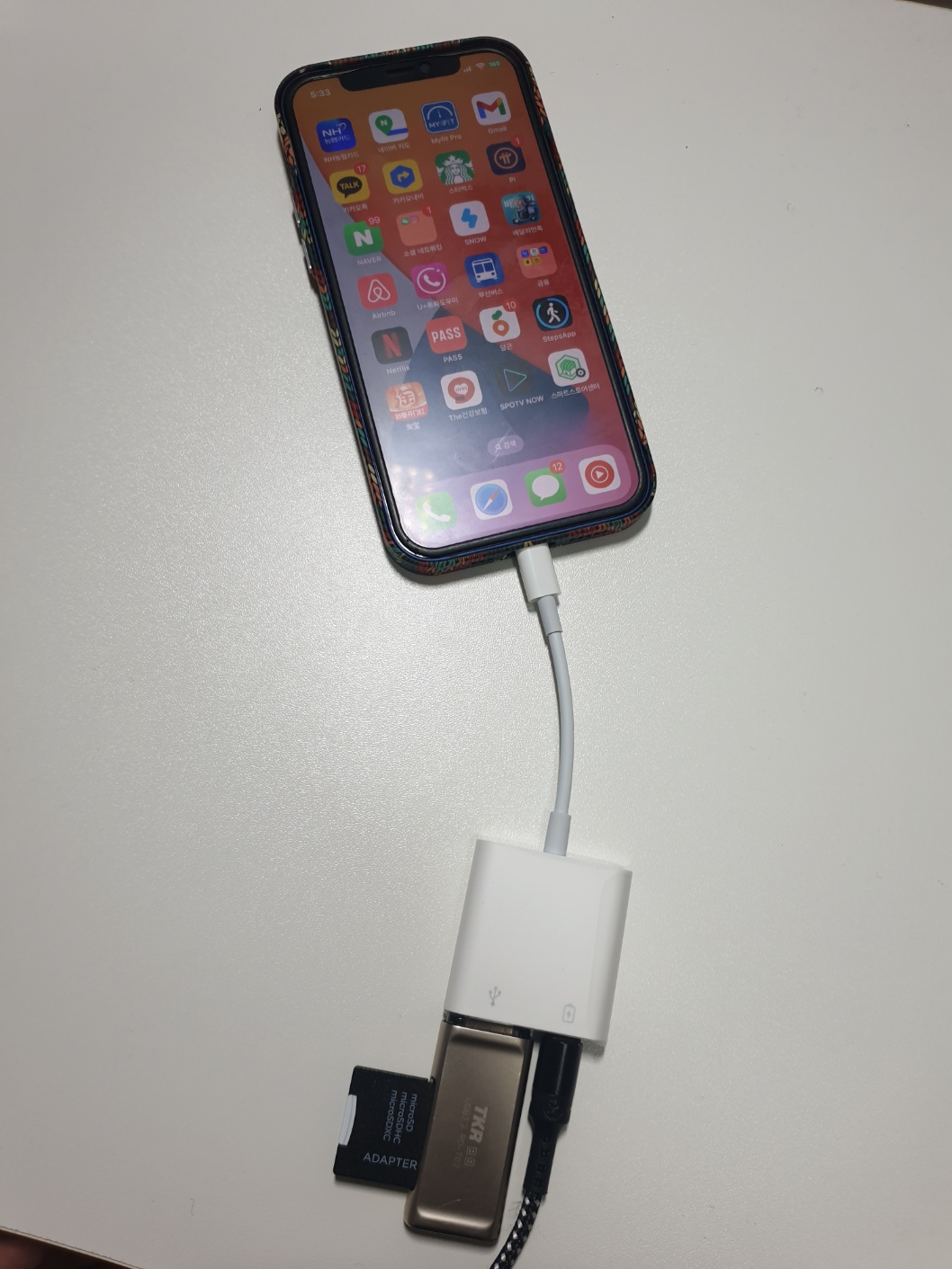 라이트닝 8핀 USB 3.0 연결 OTG 젠더 고속충전 멀티케이블 이미지 8