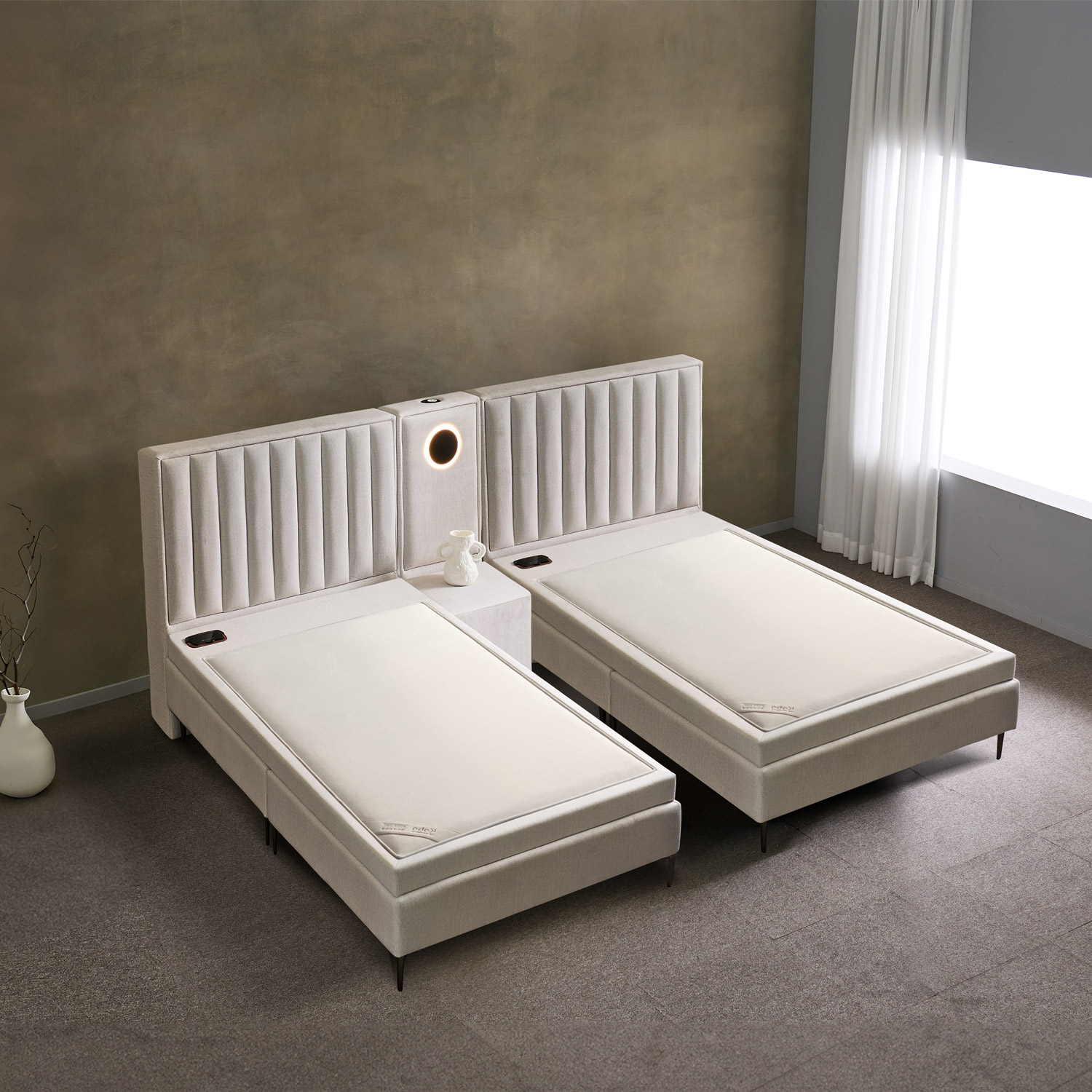 가보건강침대 황토 밀양흙침대 세라믹볼 돌침대 호텔식 싱글 트윈 S레오네SE(패널세트별도)