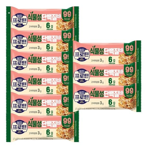 롯데 이지프로틴 식물성단백질바 27g 9개 : 스마트바잉