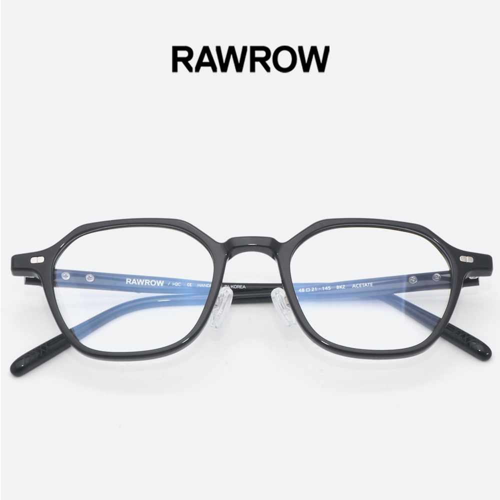 로우로우 안경 R EYE 485 BLACK 여자 남자 폴리곤 뿔테 이미지 7
