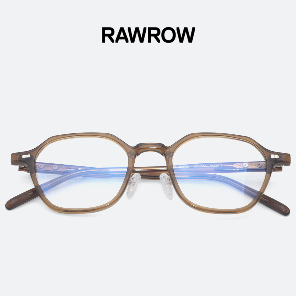 로우로우 안경 R EYE 485 BROWN 여자 남자 폴리곤 뿔테 이미지 7