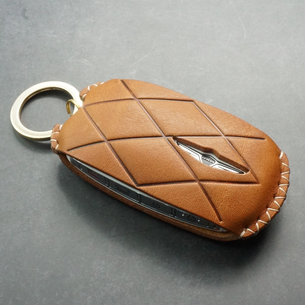 제네시스 키 케이스 GV80G80 GV70 G90 홀더 스마트 가죽 커버 제품 이미지