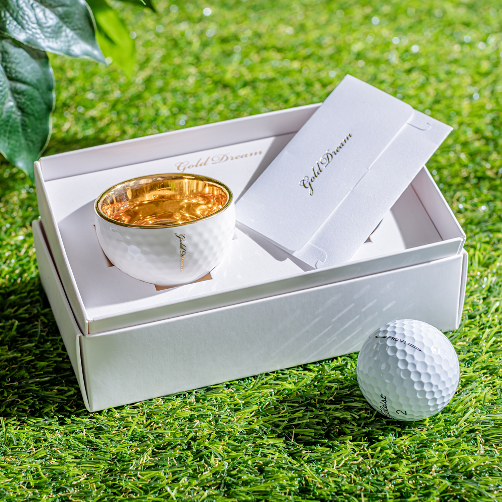 골드드림 24K 골프공술잔 소주잔 타이틀리스트 2p 세트 홀인원기념 라운딩 선물