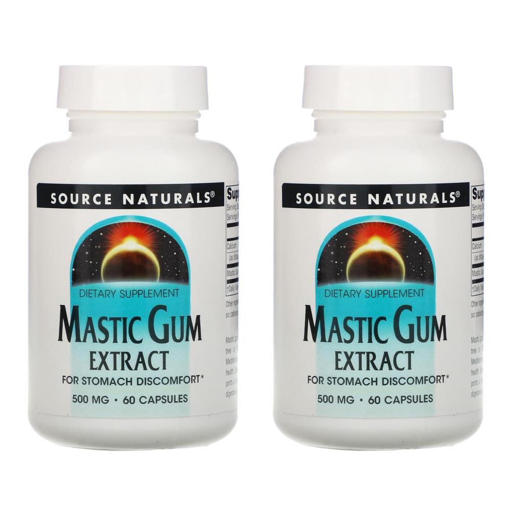 소스내츄럴스 매스틱검 추출물 500mg Mastic Gum 60정 (2개) - 상품 이미지