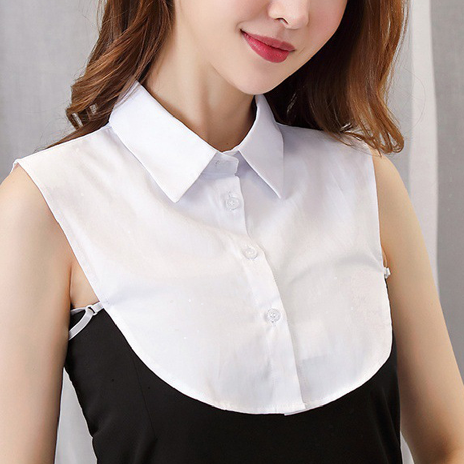 페이크 카라 넥 케이프 페이크 셔츠 목카라 레이어드 이미지 2
