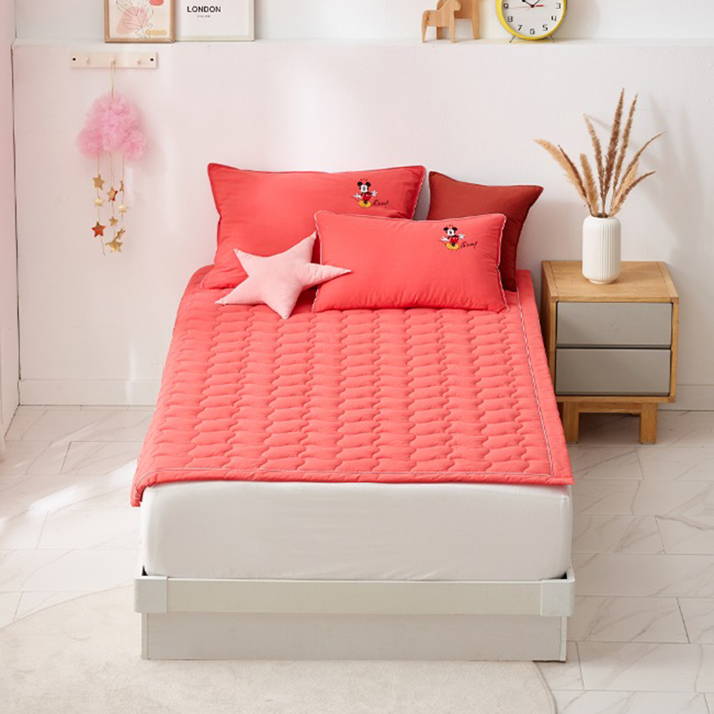 레노마홈 고밀도 워싱 면 100% 컬러팝 워싱 양면패드 레드 옐로우