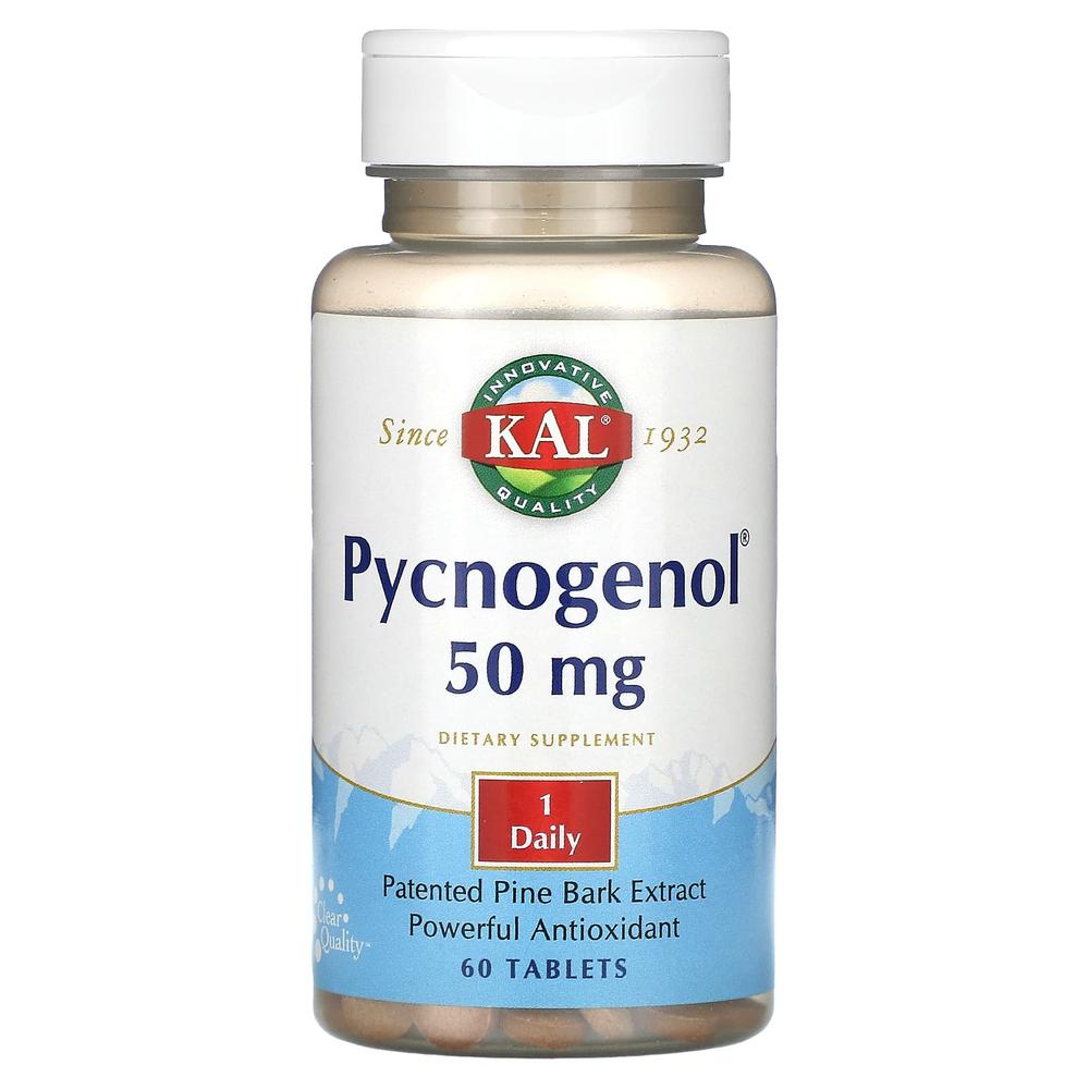 칼 피크노제놀 프랑스 해송 소나무 껍질 추출물 50mg Pycnogenol 60정 - 상품 이미지