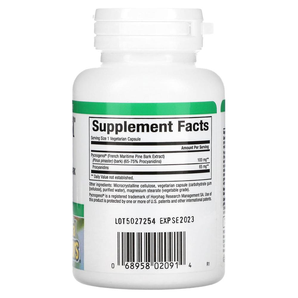 네츄럴팩터 피크노제놀 100mg 피크제놀 프랑스 해송나무 30정 - 상세 이미지 2