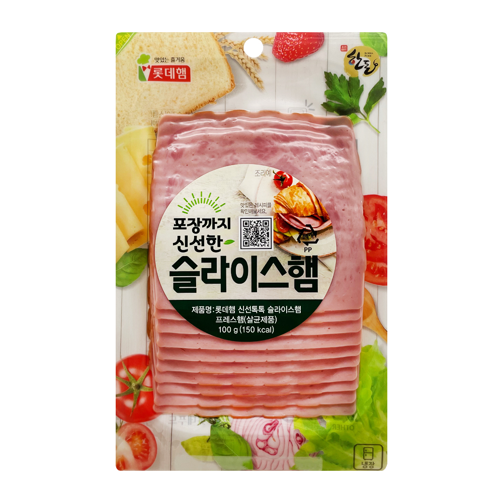 롯데푸드 슬라이스햄 100g : 푸드뱅크주식회사
