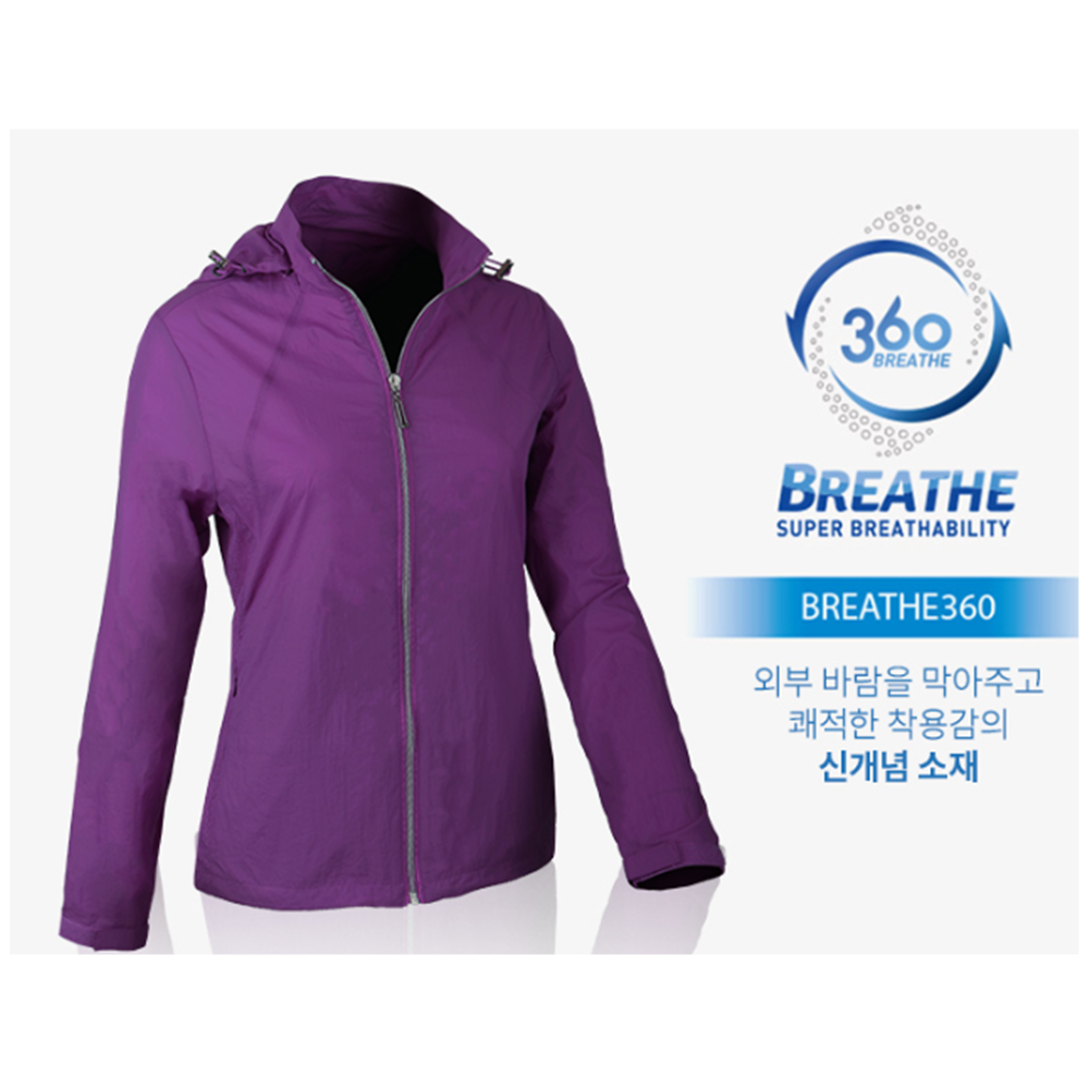 여성봄바람막이 가을 등산용 골프 운동 작업복 아웃터 점퍼 - 상세 이미지 3