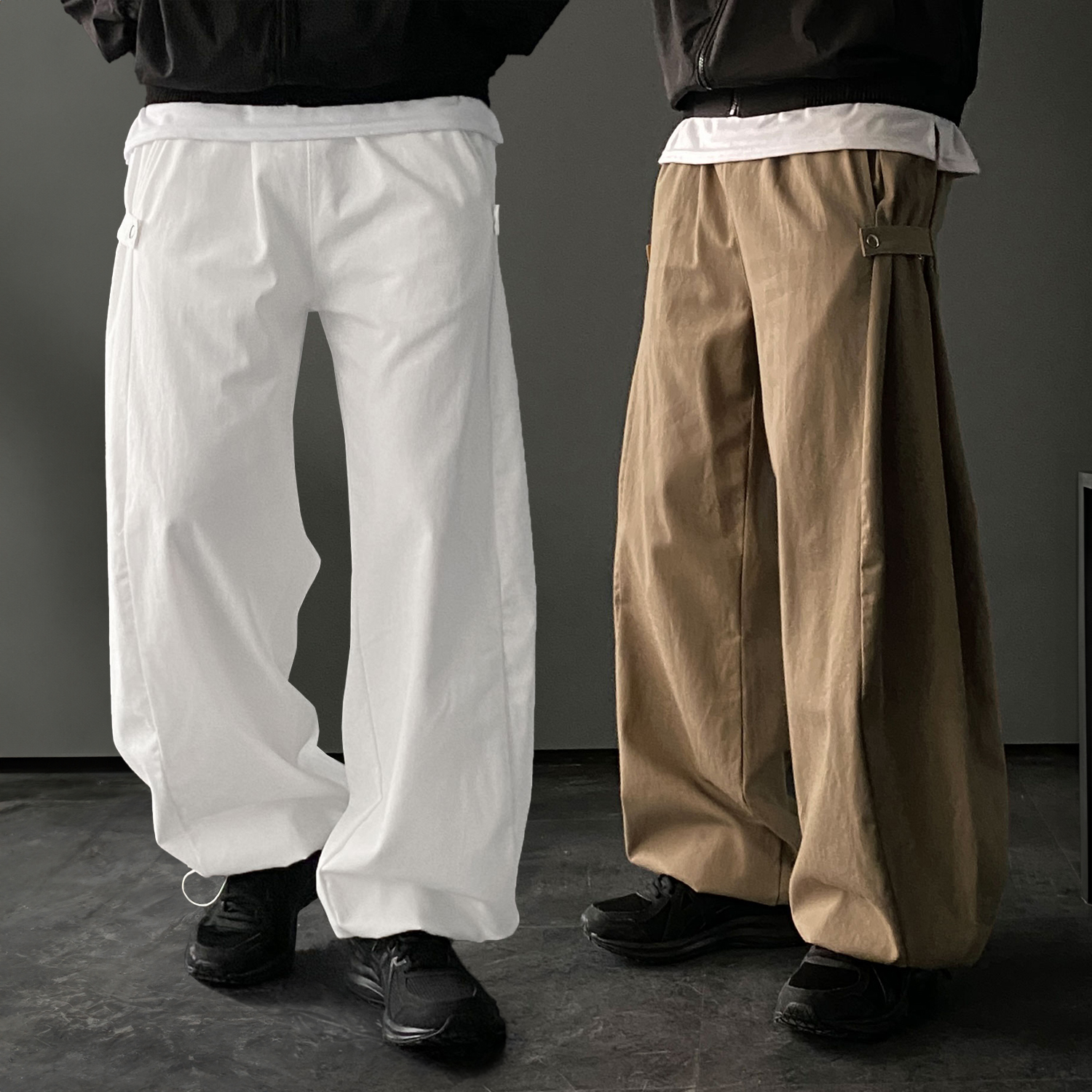 벌룬팬츠 남자와이드팬츠 통큰바지 - 상품 이미지