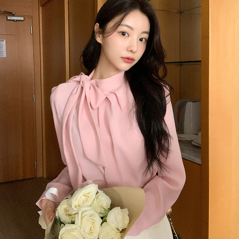 라네르 핀턱 타이 블라우스 bs7763 - 상세 이미지 3