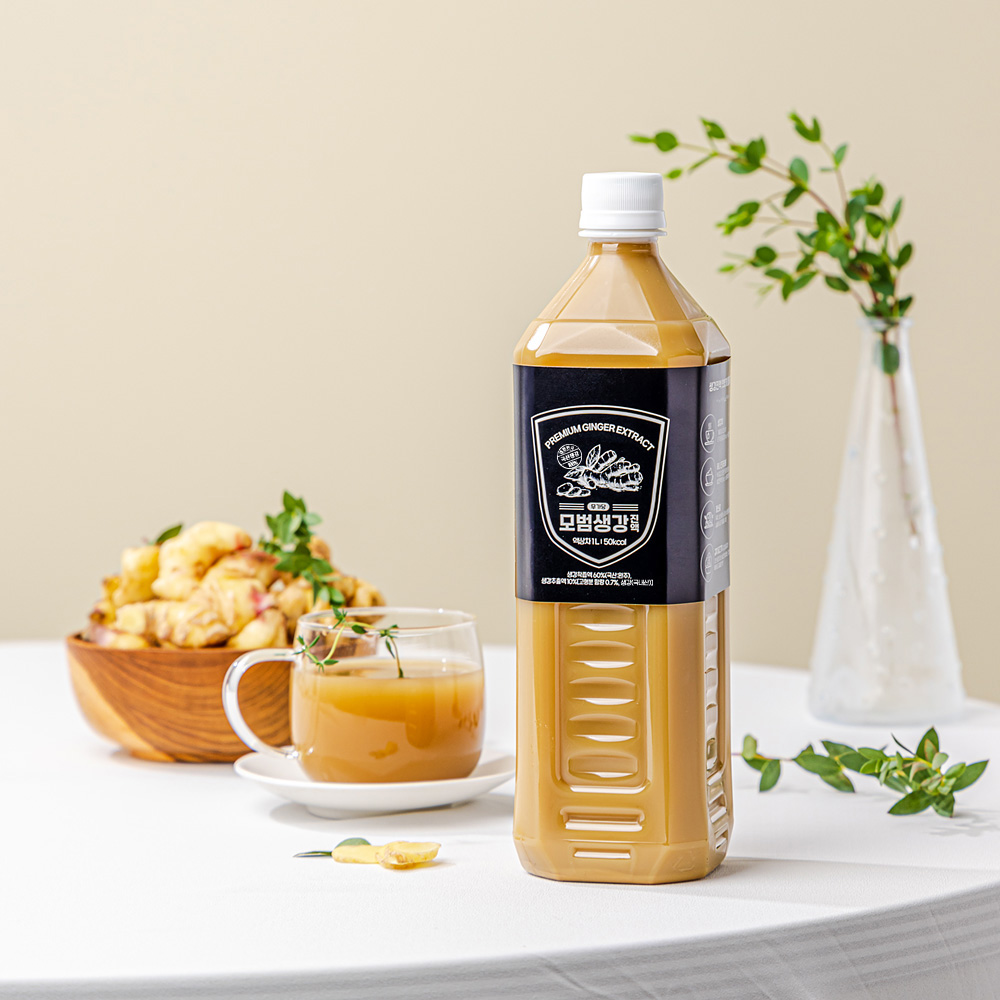 국내산 100% 무가당 모범 생강청 생강차 착즙 진액 1L
