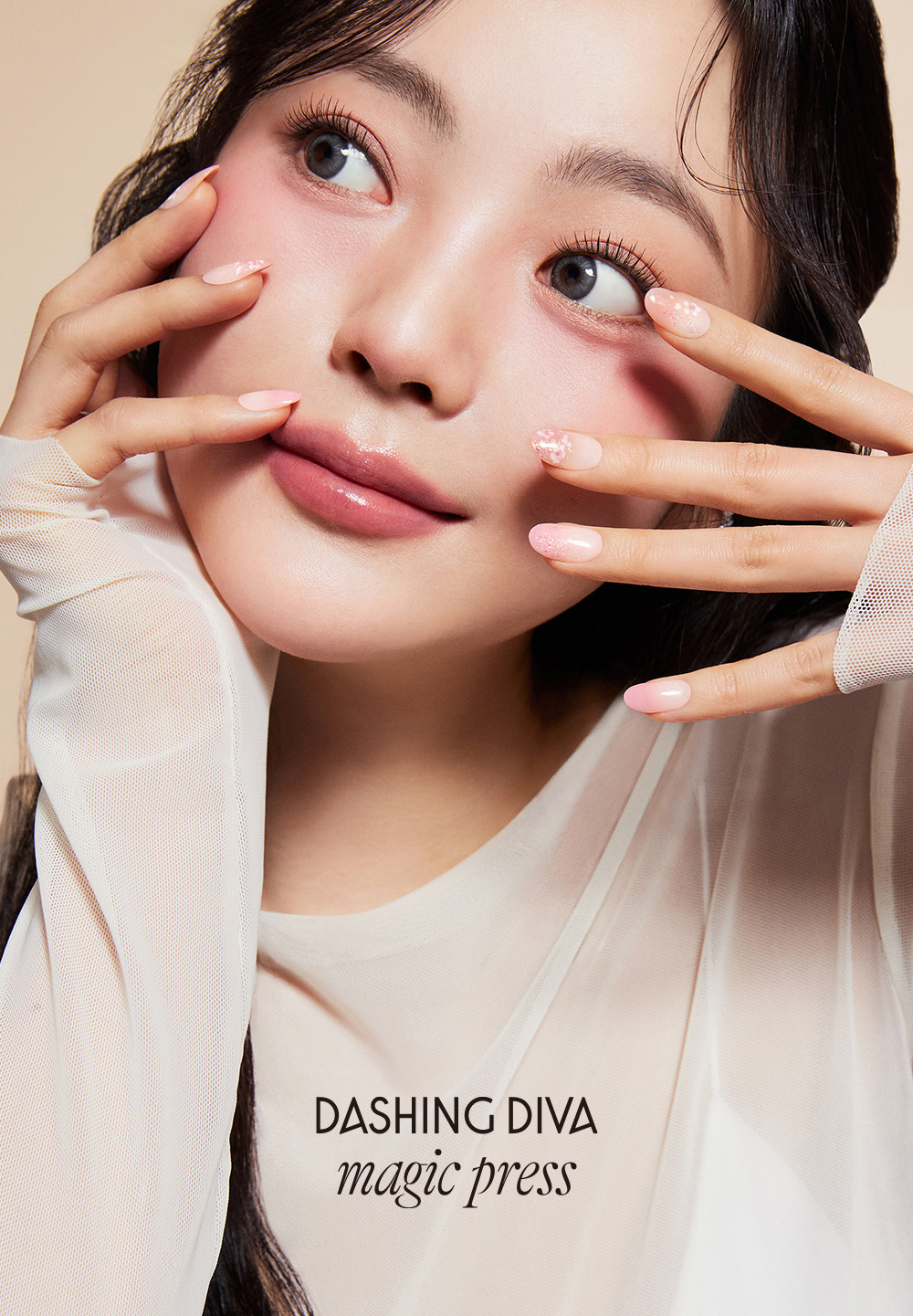 Dashing Diva Magic Press Blossom Breeze Long Oval Press-On Nails