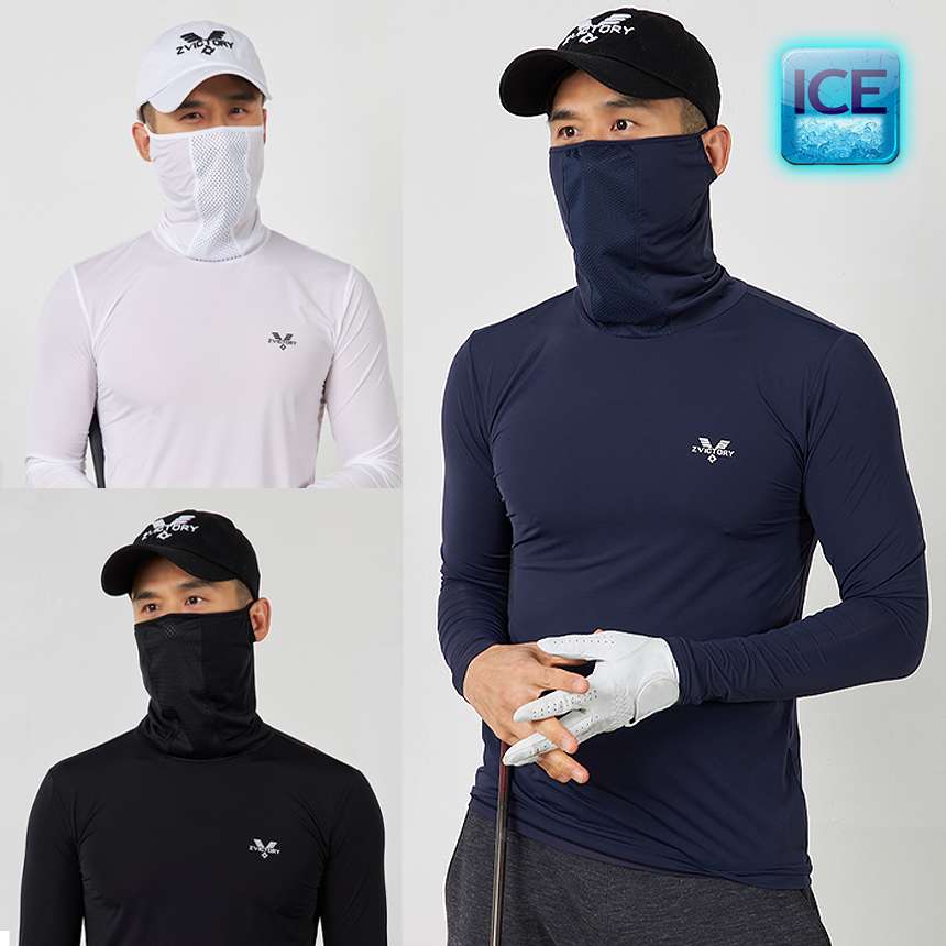 투빅토리 남성용 마스크 긴팔티셔츠 냉감티 골프이너 남성골프웨어