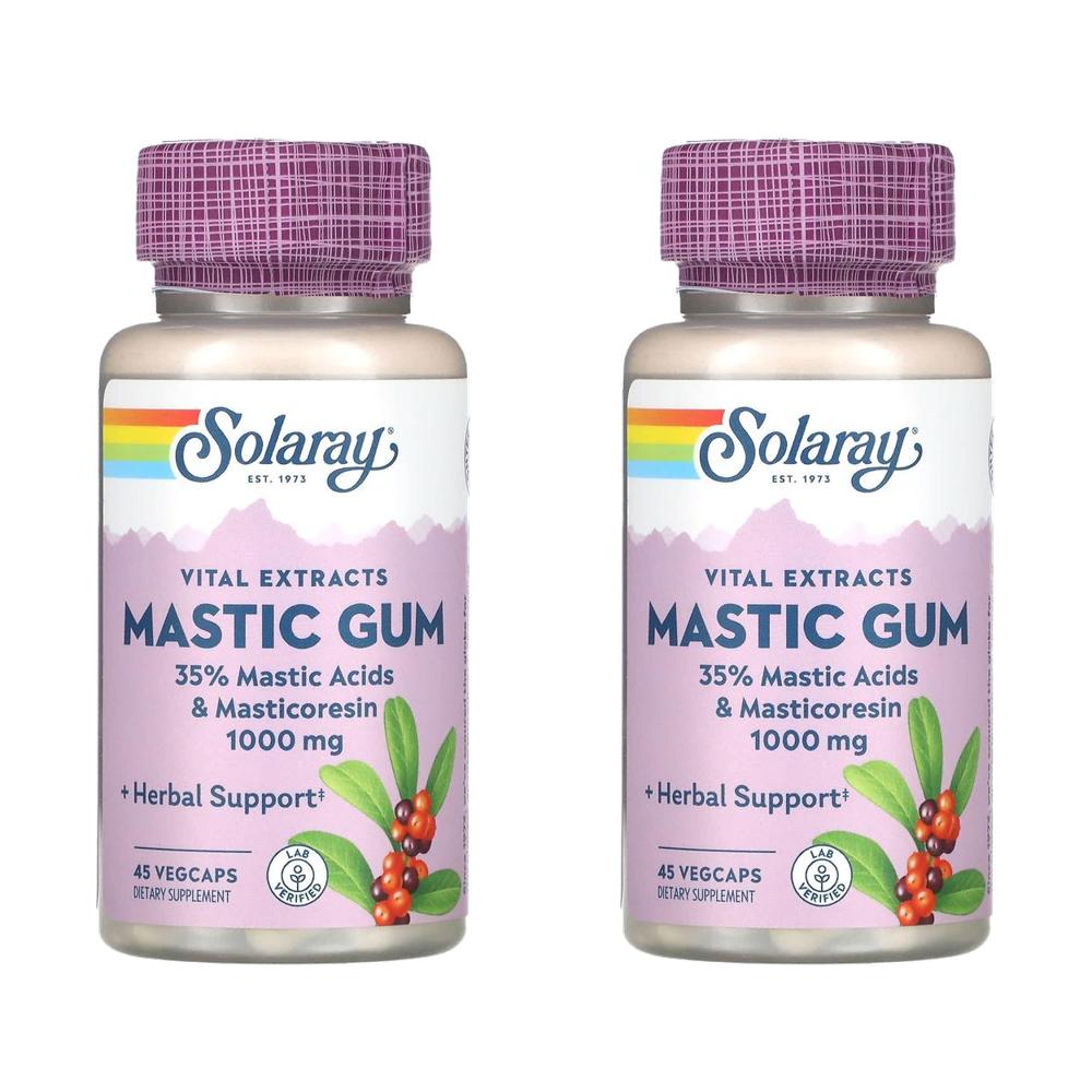 솔라레이 매스틱검 식이섬유 1000 mg Mastic Gum 45정 (2개) - 상품 이미지