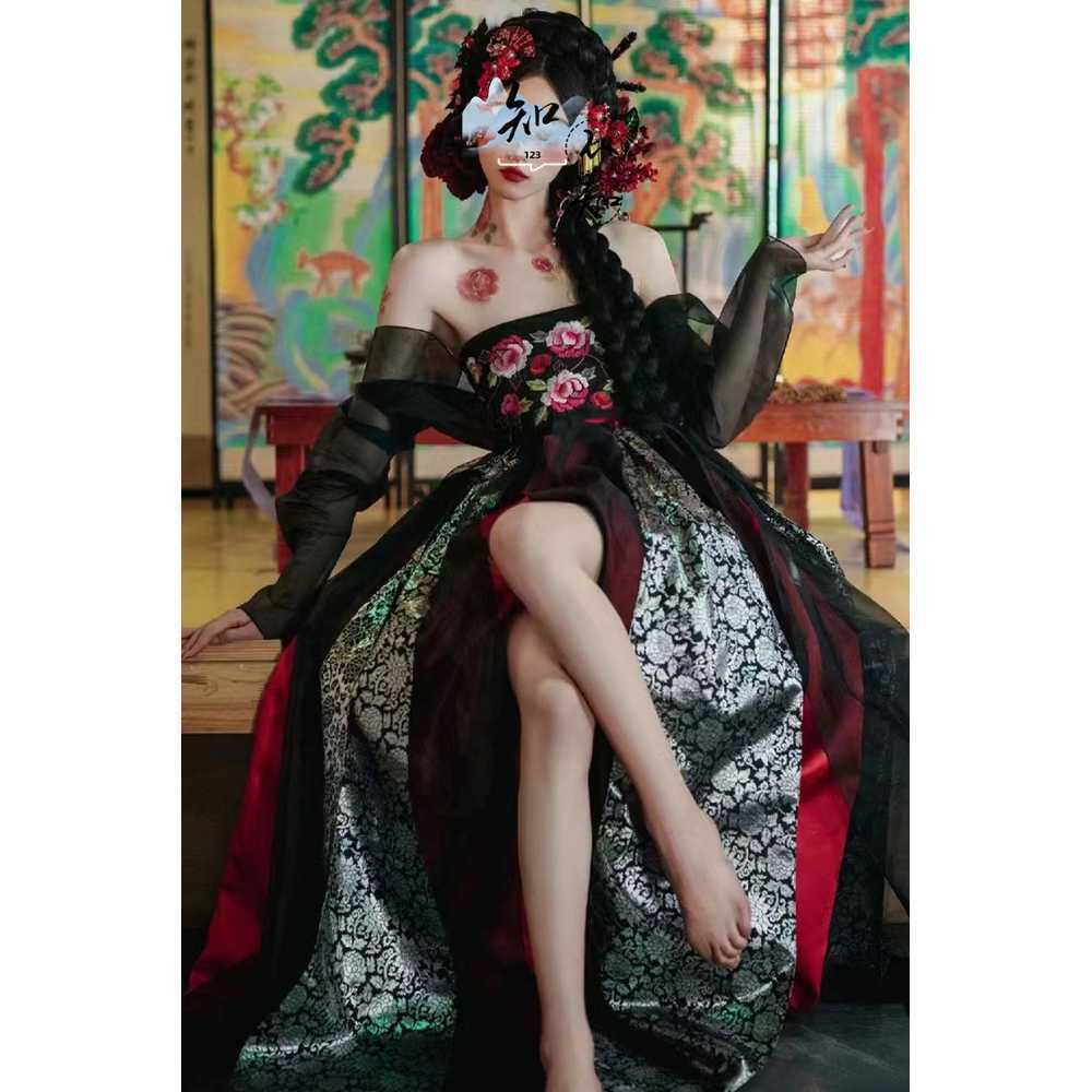 기생 한복 드레스 전통 여성 어우동 공연 사극 촬영 황진이 퓨전 할로윈 단체 치마 졸사 조선시대 갈래 - 상세 이미지 3