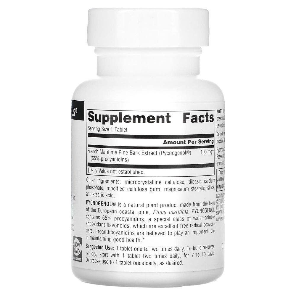 소스내츄럴스 피크노제놀 100mg 피크제놀 프랑스 해안송 60정 (2개) - 상세 이미지 3