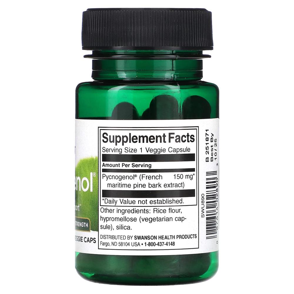 스완슨 피크노제놀 150mg 피크제놀 프랑스 해송나무 30정 - 상세 이미지 2