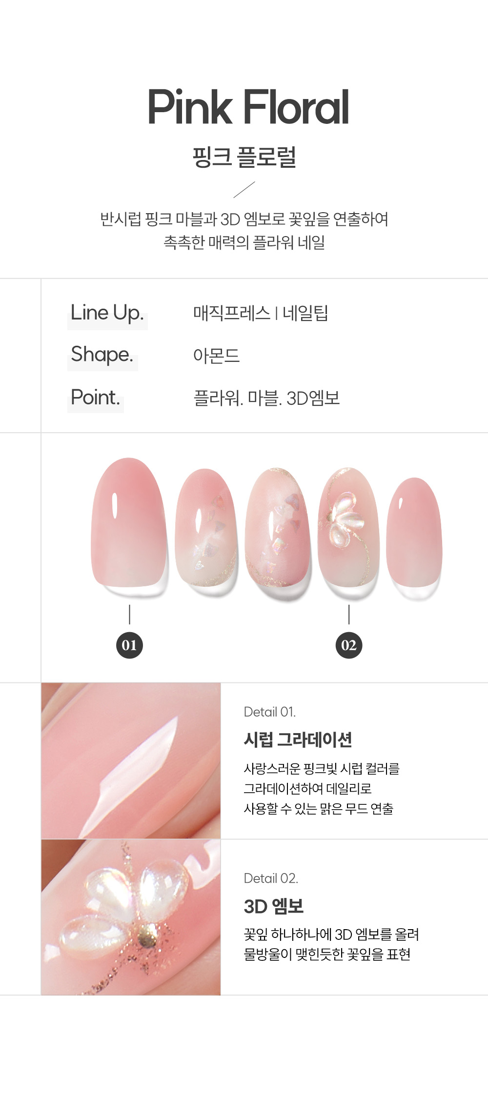 Dashing Diva Pink Floral Design Detail