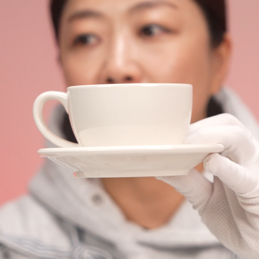 시라쿠스 뉴욕 카푸치노잔 250ml 심플 도자기 라떼잔 - 상품 이미지