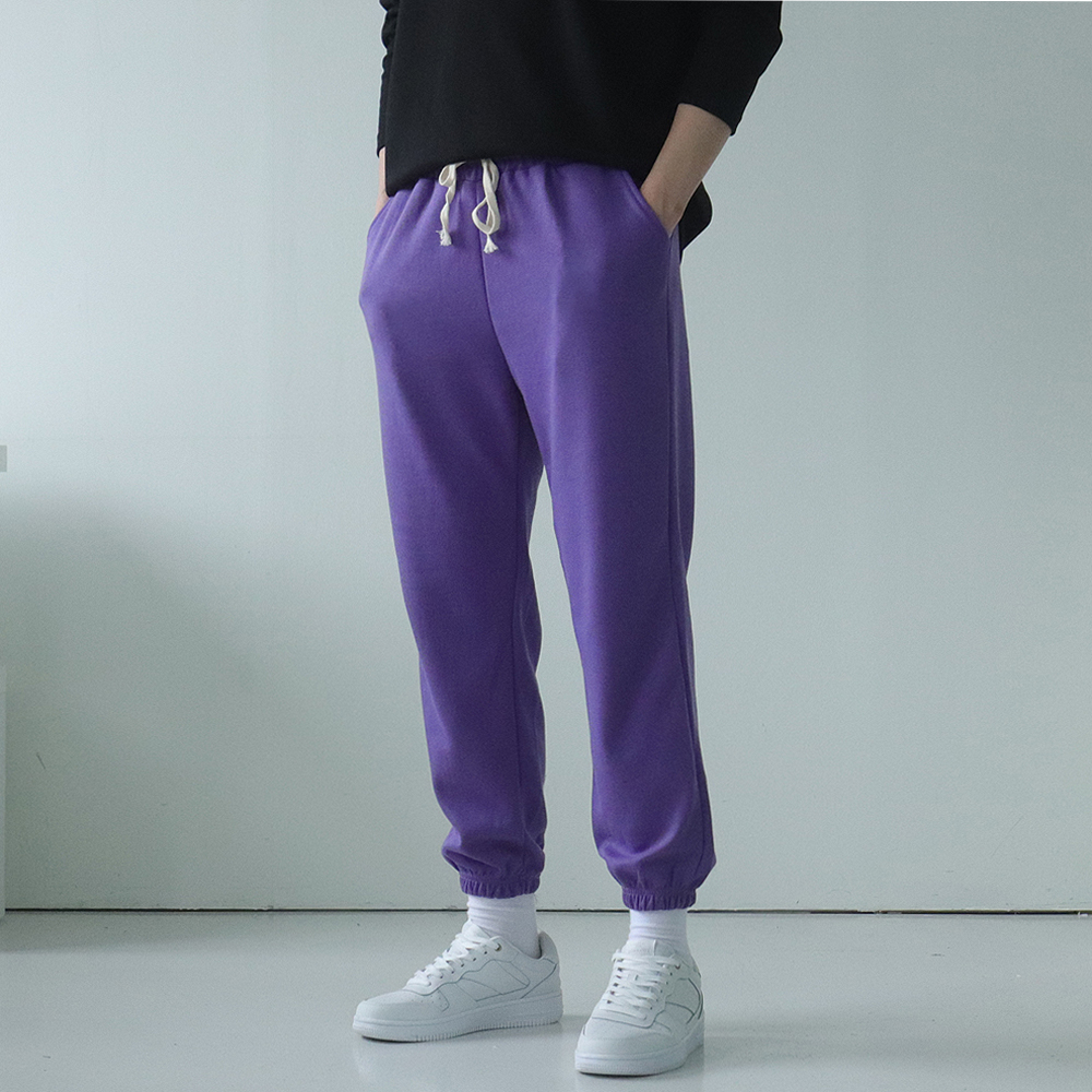 남자조거팬츠 밴딩 면 트레이닝바지 남자와이드팬츠 - 상세 이미지 4