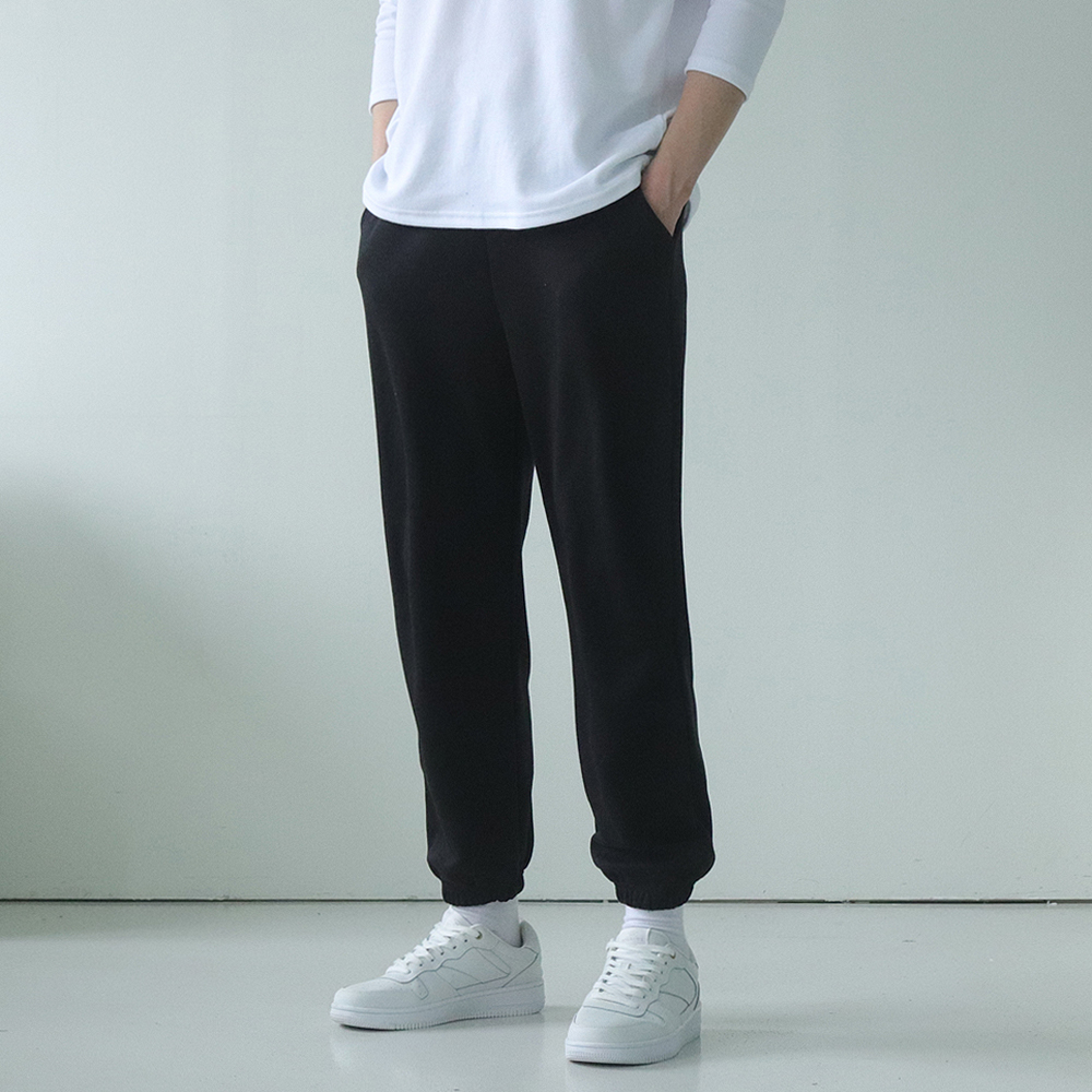 남자조거팬츠 밴딩 면 트레이닝바지 남자와이드팬츠 - 상세 이미지 2