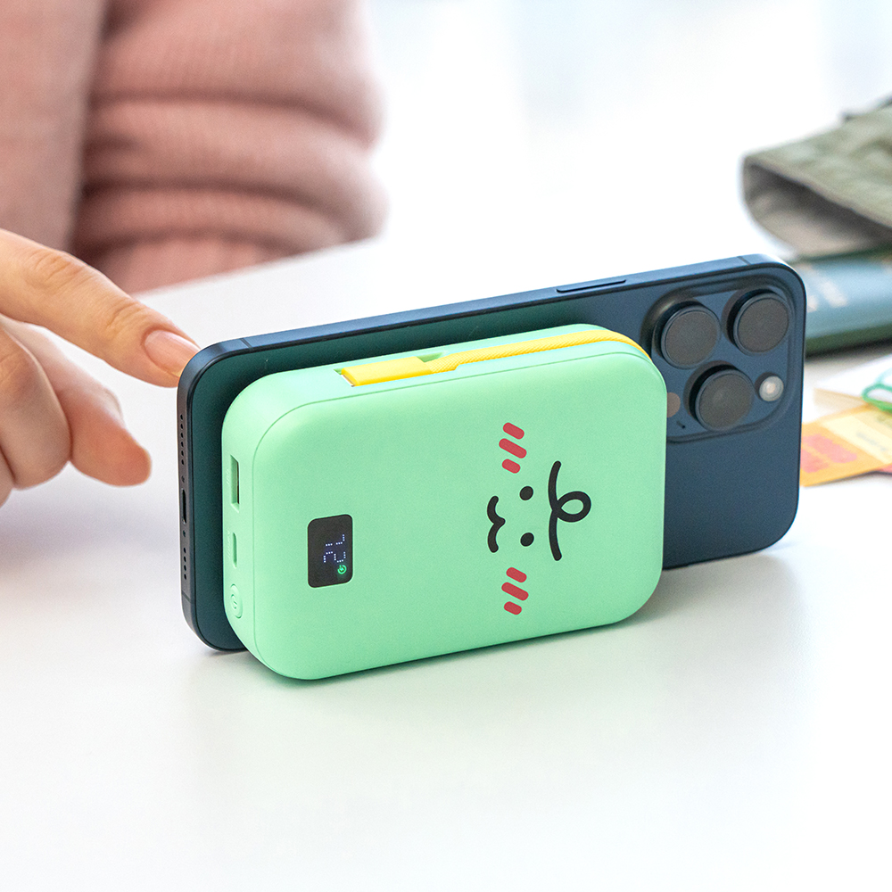 카카오프렌즈/니니즈 케이블형 맥세이프 고속충전 보조배터리 20000mAh, 죠르디 - 상세 이미지 5