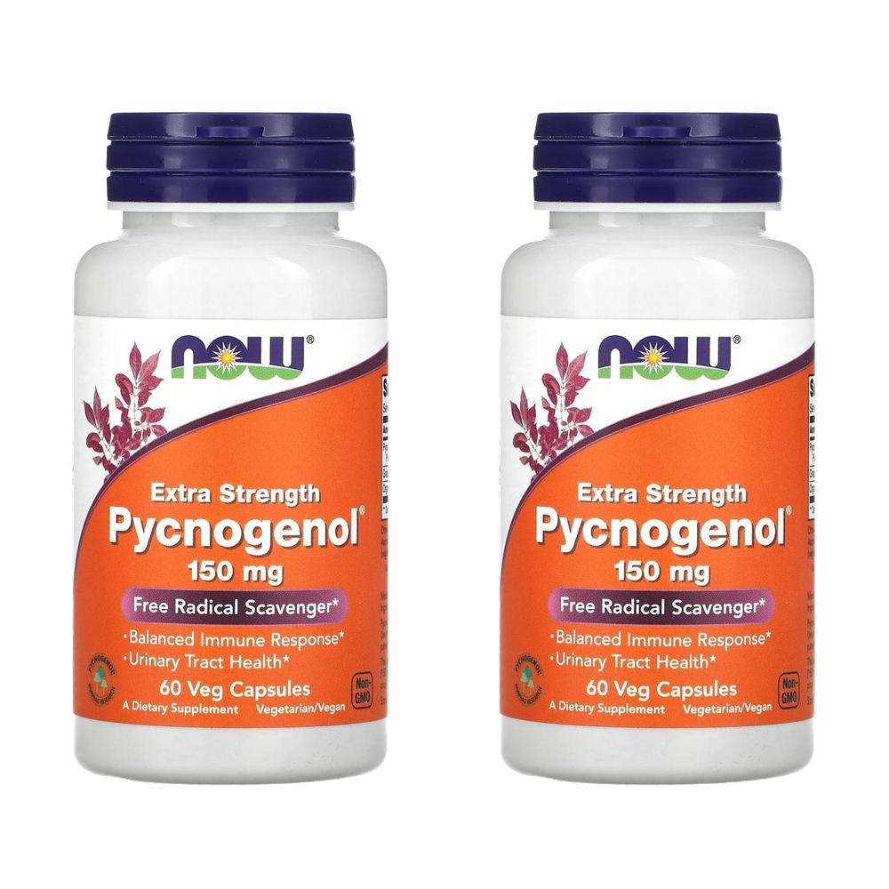 나우 피크노제놀 프랑스 해송 소나무 껍질 추출물 150mg Pycnogenol 60정 (2개) - 상품 이미지