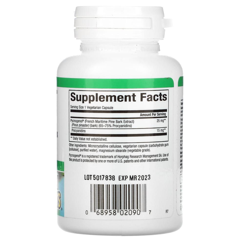 네츄럴팩터 피크노제놀 25mg 피크제놀 프랑스 해송나무 60정 (2개) - 상세 이미지 3
