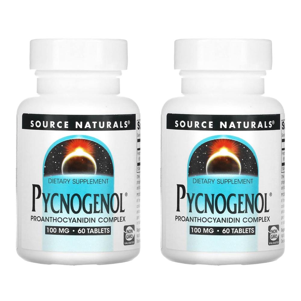소스내츄럴스 피크노제놀 100mg 피크제놀 프랑스 해안송 60정 (2개) - 상품 이미지