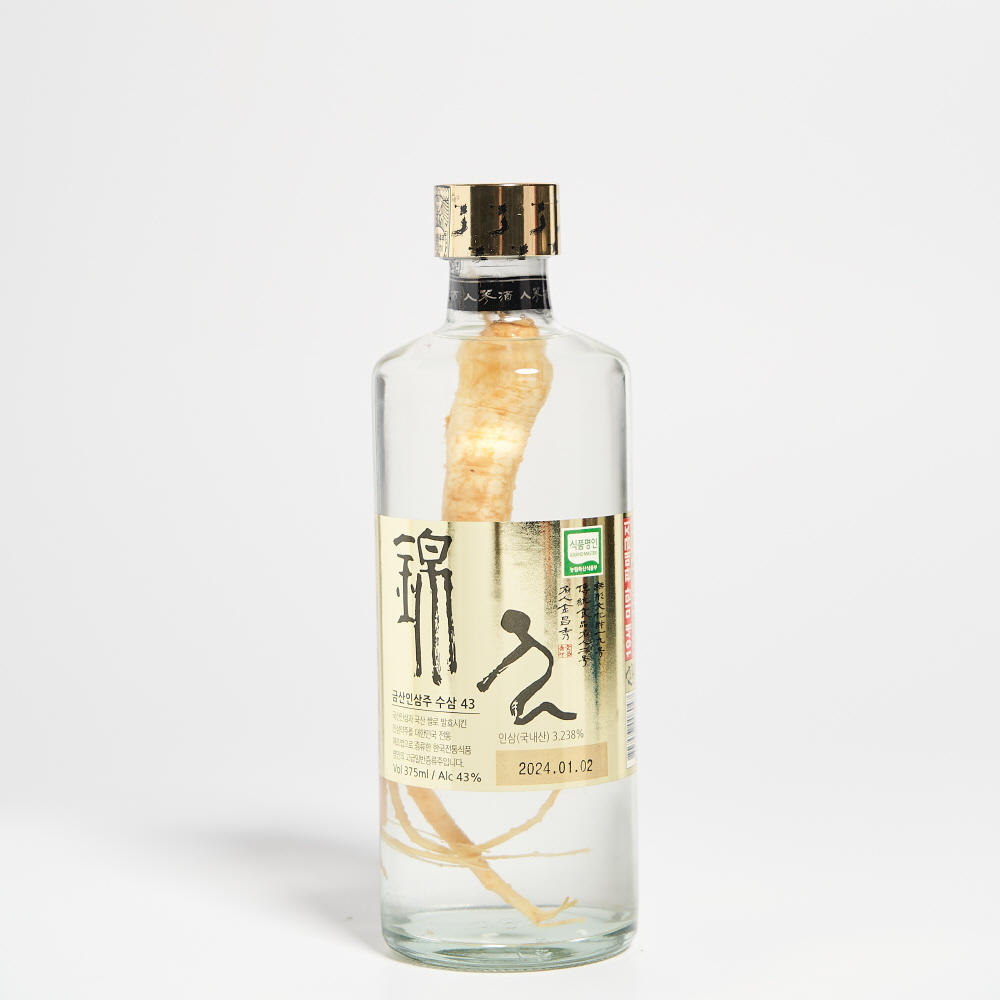 금산인삼주 수삼 43도 375ml 김창수 명인(케이스, 쇼핑백 포함) - 상세 이미지 3
