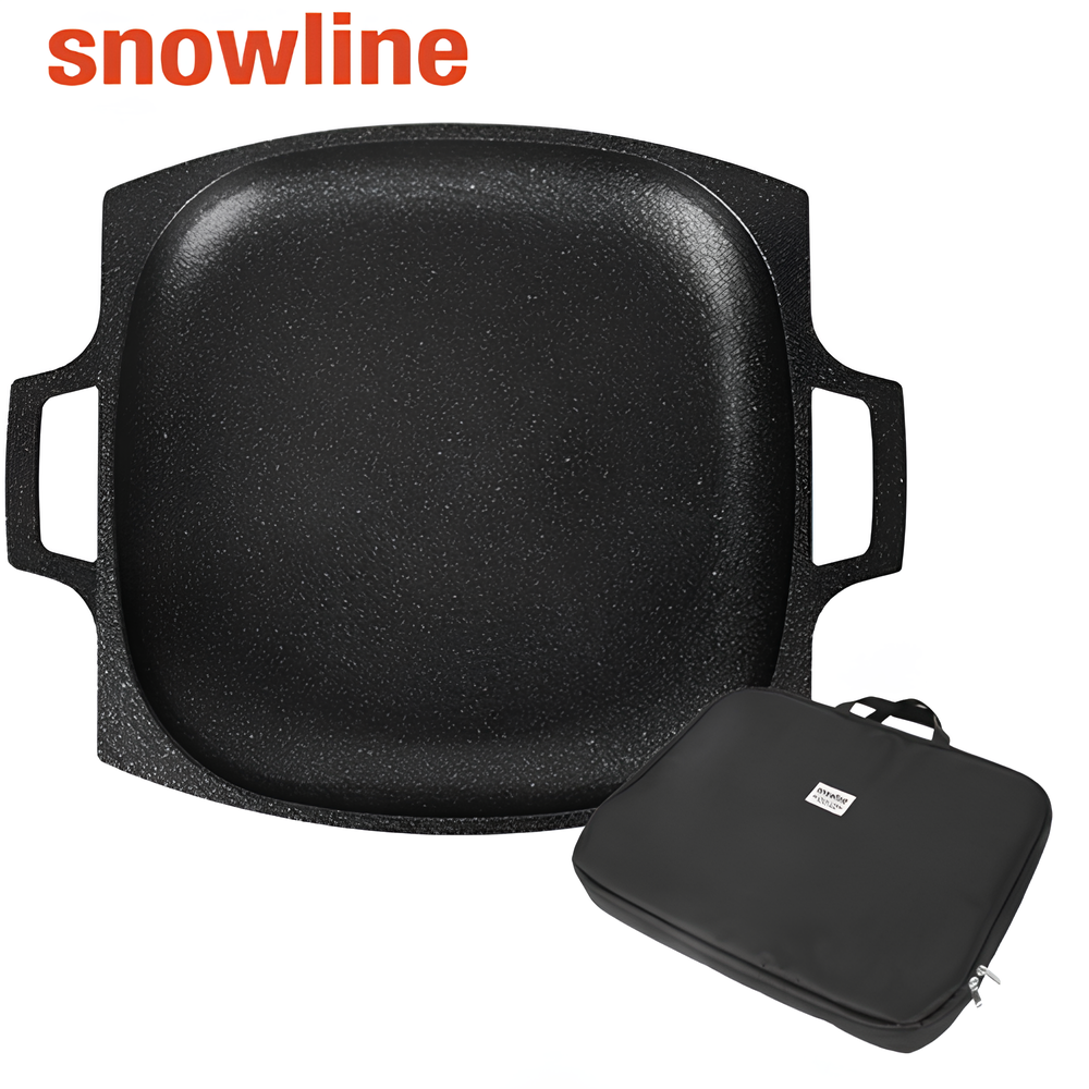 스노우라인 캠핑 그리들 전용케이스 세트 깊은 전골 코팅 삼겹살 불판 36cm