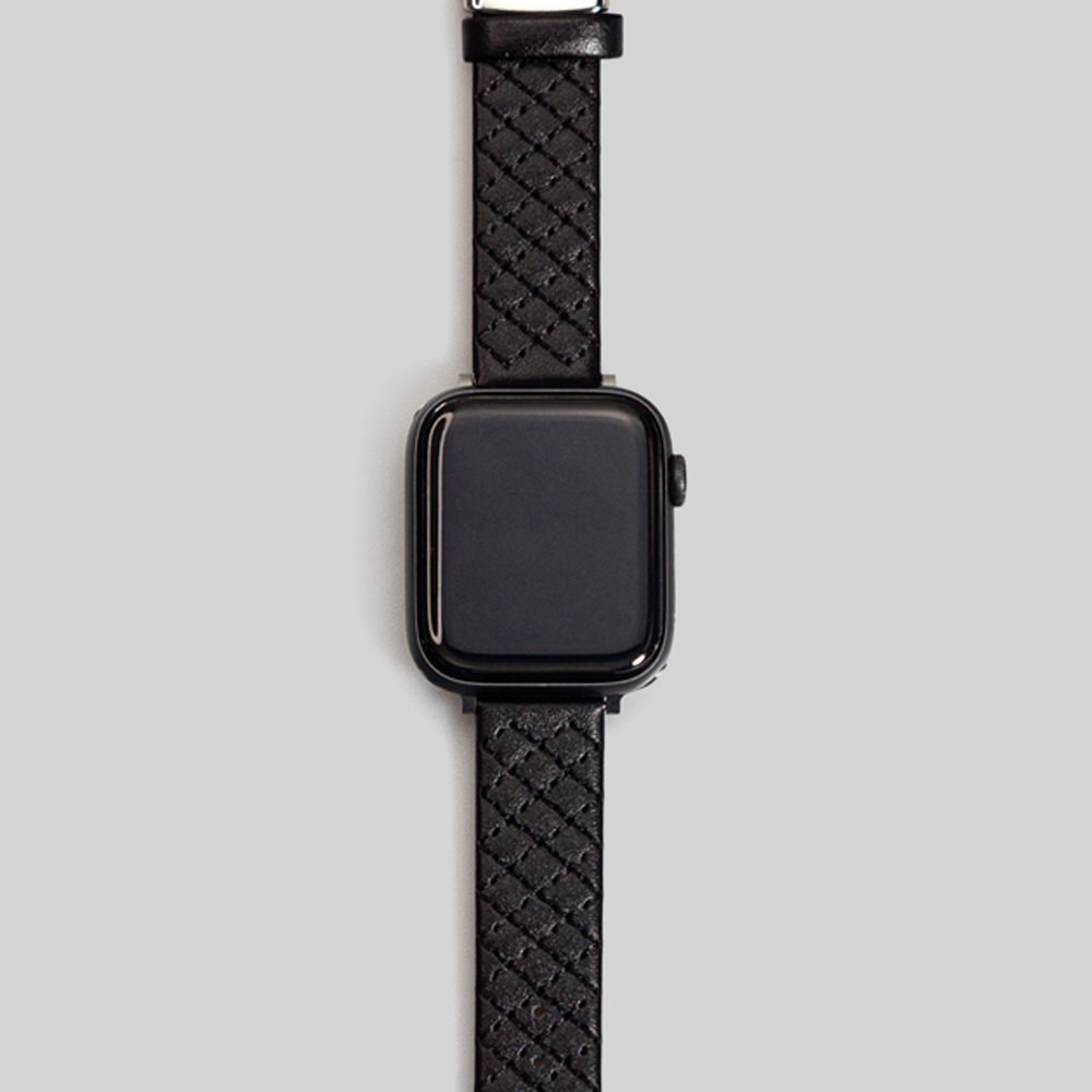 웨어플래닛 애플워치 울트라 10 호환천연가죽 퀼팅 레더 스퀘어버클 밴드 스트랩 시계 줄