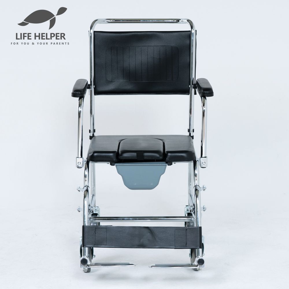 라이프헬퍼 바퀴 이동식 화장실 팔걸이스윙 간이 변기 좌변기 변기통 요강 휠체어 LH-T2 - 상세 이미지 3