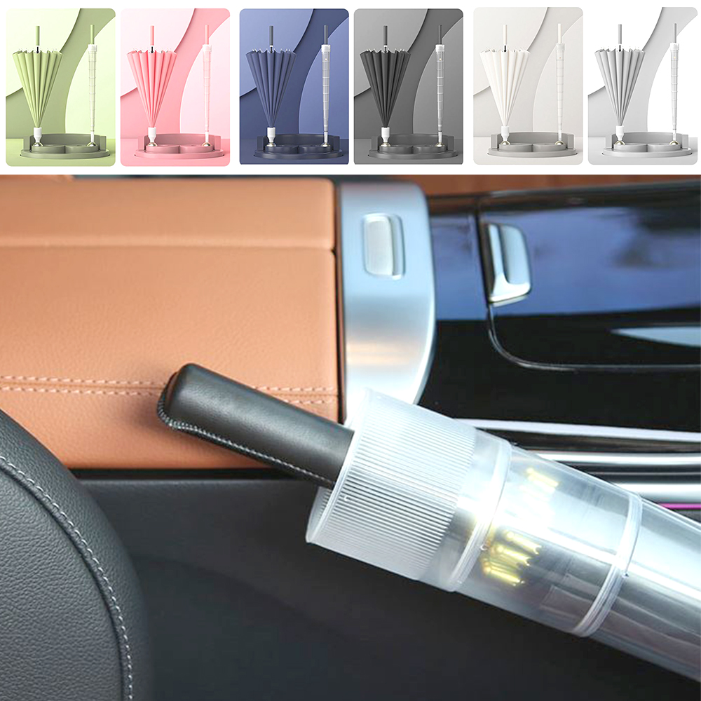 일체형 자동 장우산 고밀도 자바라 파스텔 빗물받이 세트 - 상품 이미지