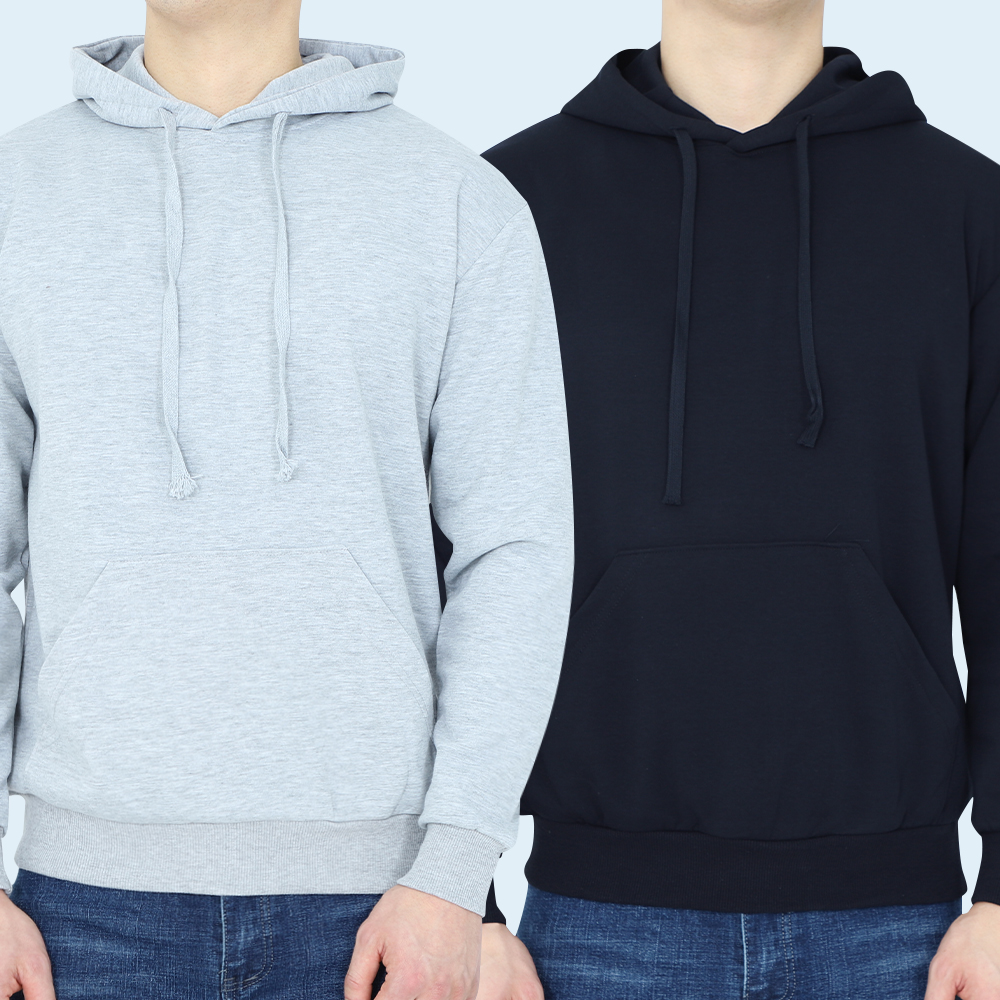 단체티주문제작 남자 맨투맨후드티 남녀공용 기본 회색 데일리 특양면 빅사이즈