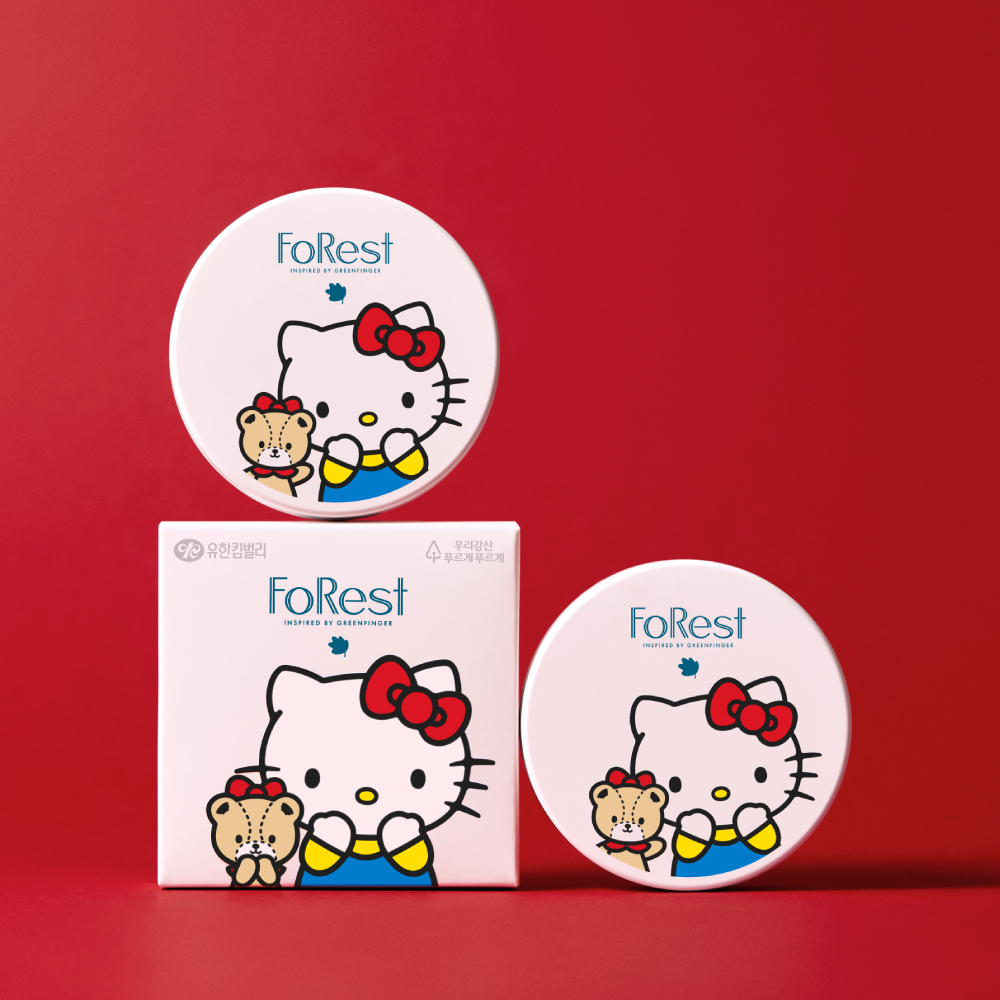 포레스트 선쿠션 헬로키티 에디션 13g SPF50+ (헬로키티 스티커 증정) 이미지 3