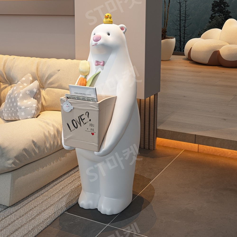 러브 곰 장식 거실 현관 입구 대형 곰 장식 스토리지 사이드 테이블 거실 매장 새 집 선물 - 상세 이미지 3