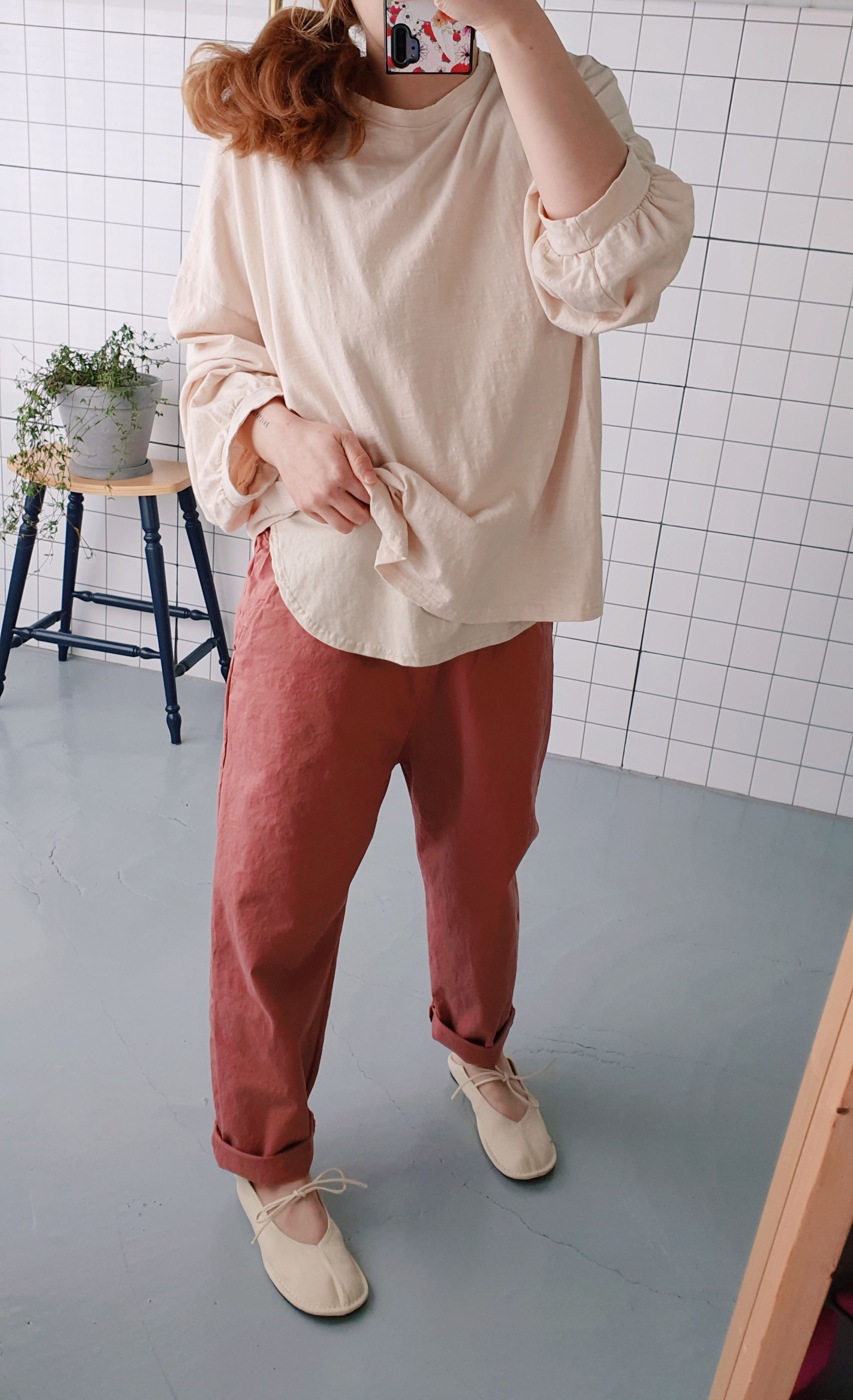 (무배) 베이직한 루즈핏 워싱면 티셔츠 - 상세 이미지 3