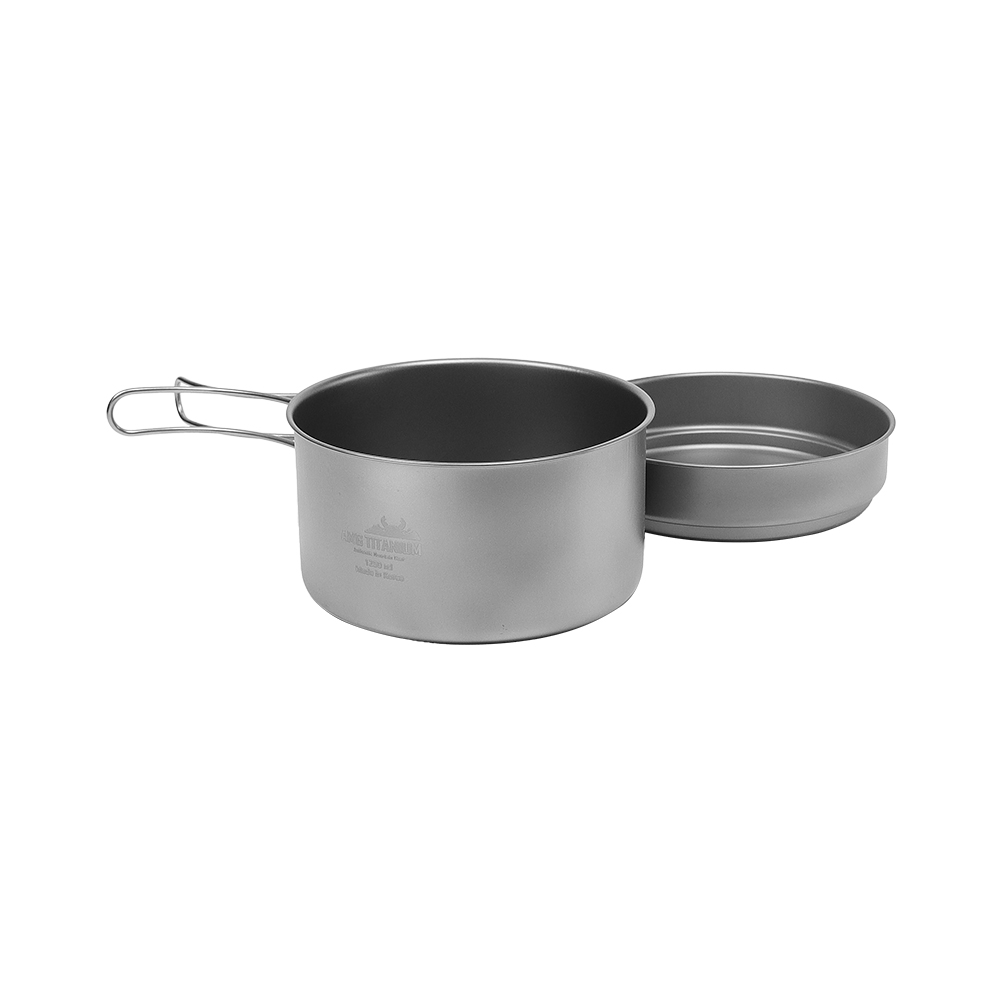 AMG 티타늄 코펠 1250ml 캠핑 반합 쿠커 백패킹 +WB비너