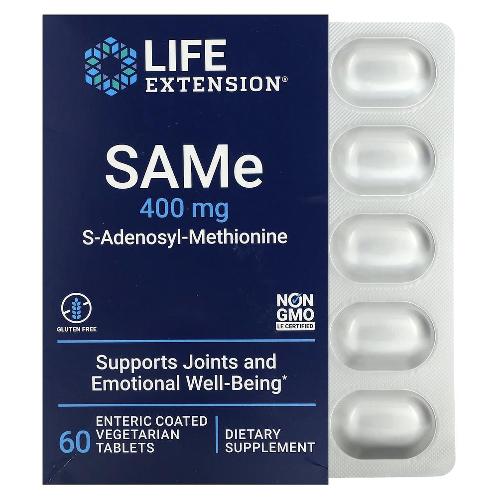 라이프익스텐션 SAMe S-Adenosyl-Methionine 400 mg SAM-e 60정 (3개) - 상세 이미지 2