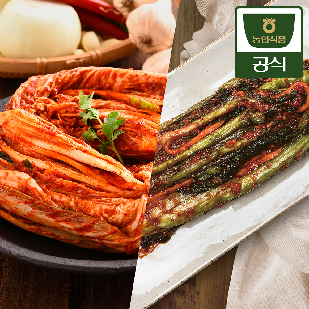농협식품 한국농협김치 세트 (포기3kg+갓2kg) - 메인 이미지