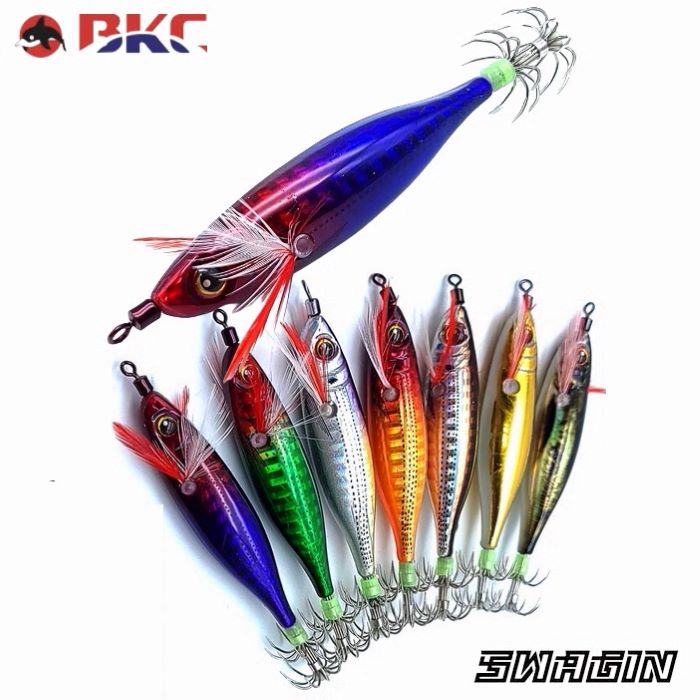 백경 참미니 에기 쭈꾸미 갑오징어 문어 한치 홀로그램 수평에기 레드퍼플 - 상품 이미지